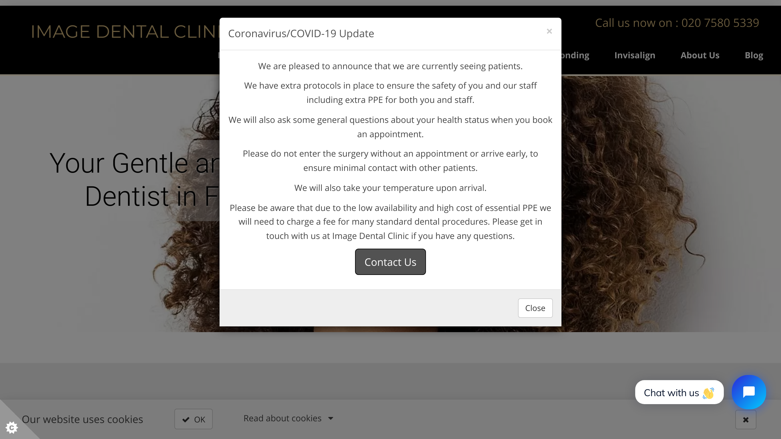 Image Dental Clinic Website screenshot for Image Dental Clinic, London