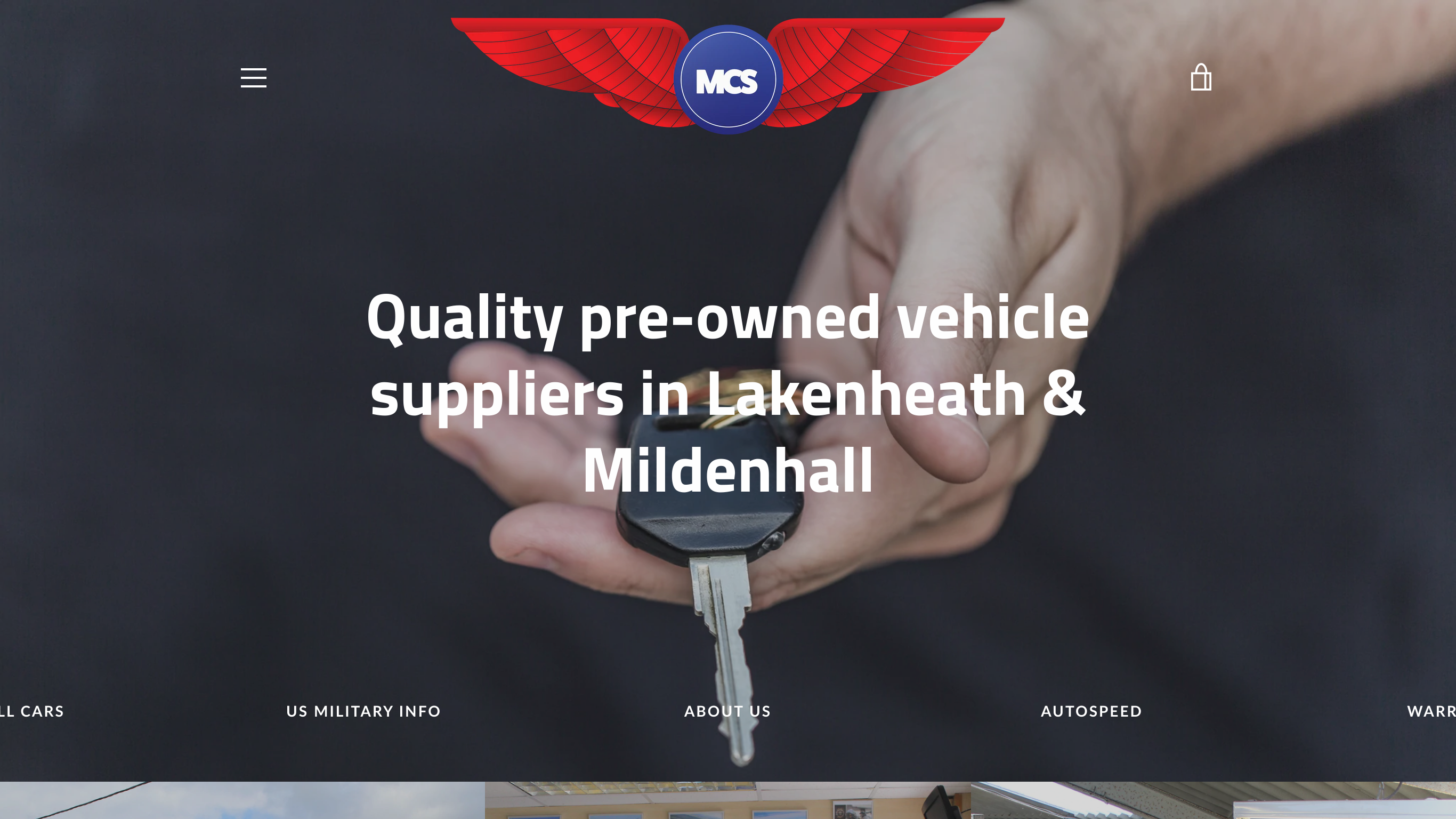 Mildenhall Car Sales screenshot taken from www.mildenhallcarsales.com