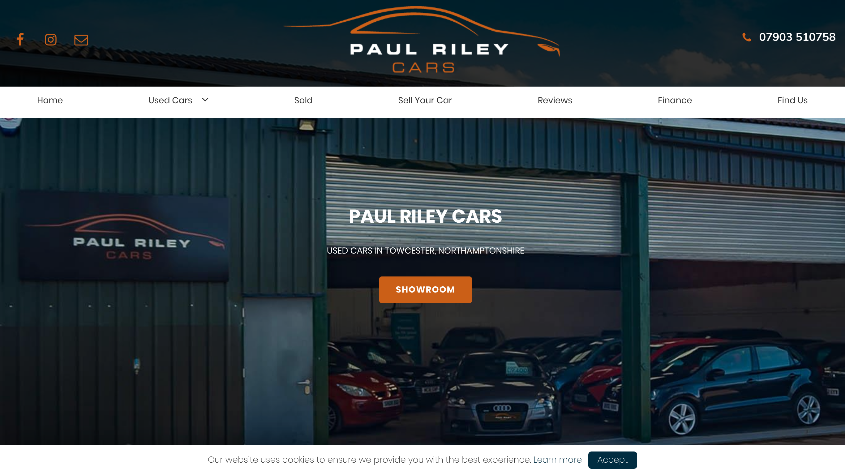Paul Riley Cars Ltd screenshot taken from http://www.paulrileycars.co.uk/