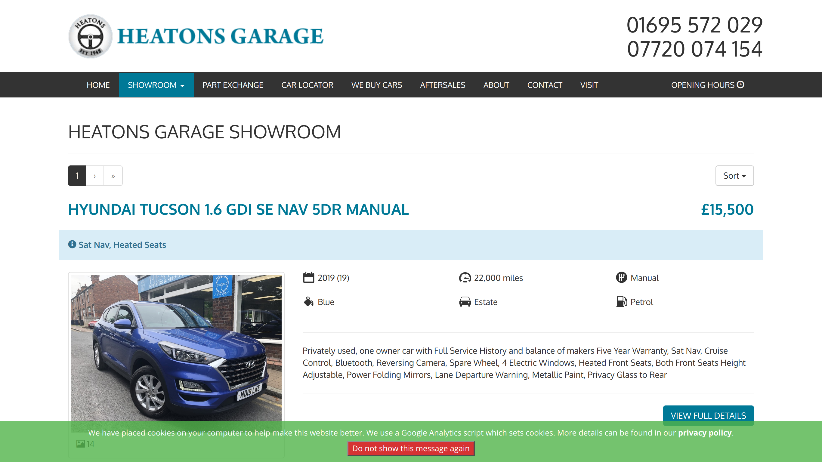 Heatons Garage screenshot taken from https://www.heatonsormskirk.co.uk/showroom