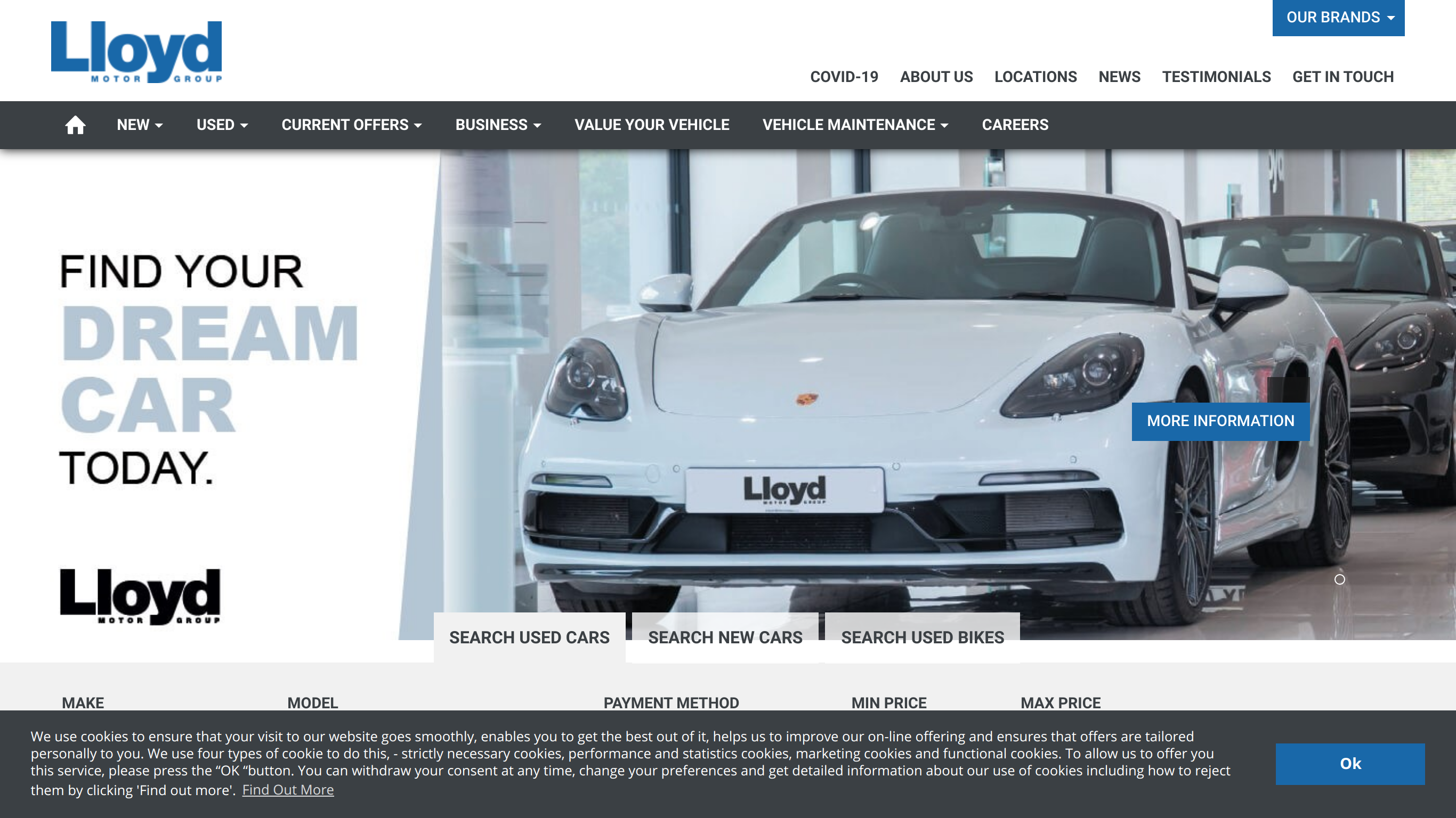 Lloyd Rover screenshot taken from www.lloydmotors.co.uk