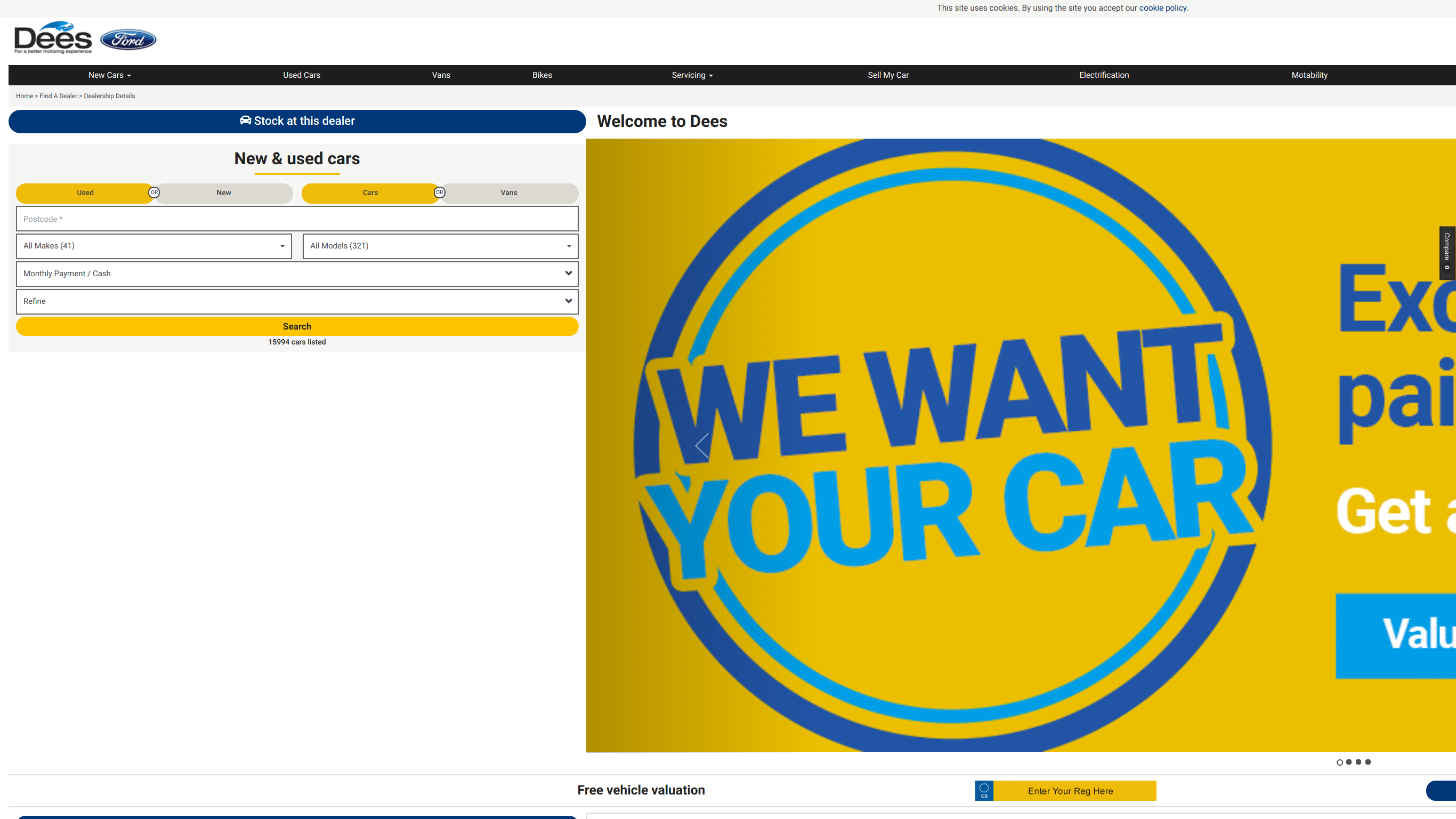 screenshot taken from www.dees.co.uk