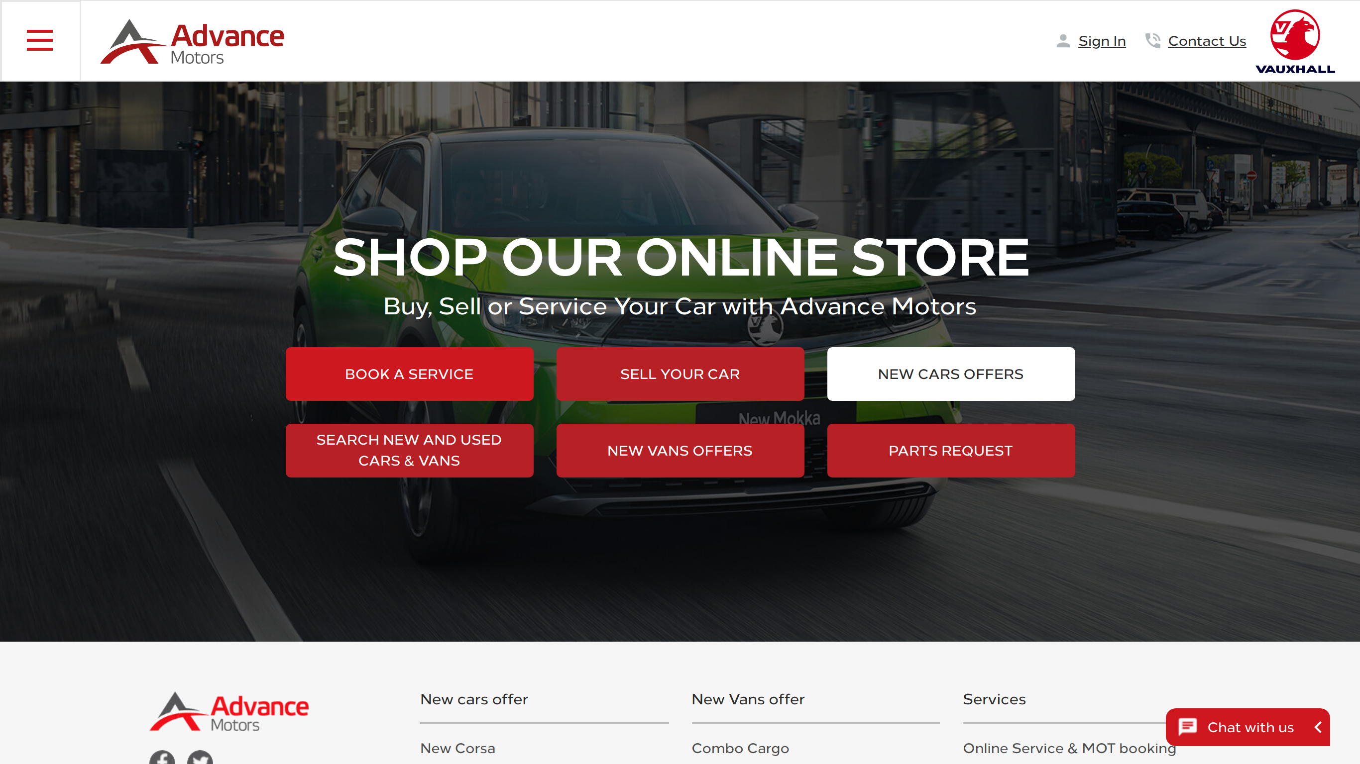 screenshot taken from www.northernmotors.co.uk