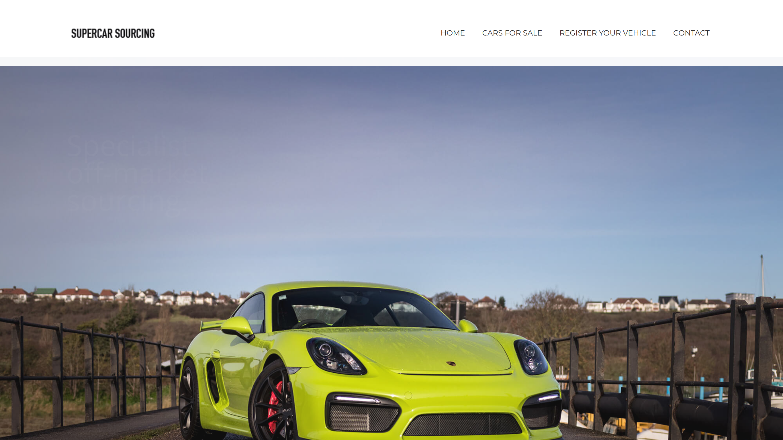 Supercar Sourcing screenshot taken from http://www.supercarsourcing.com/