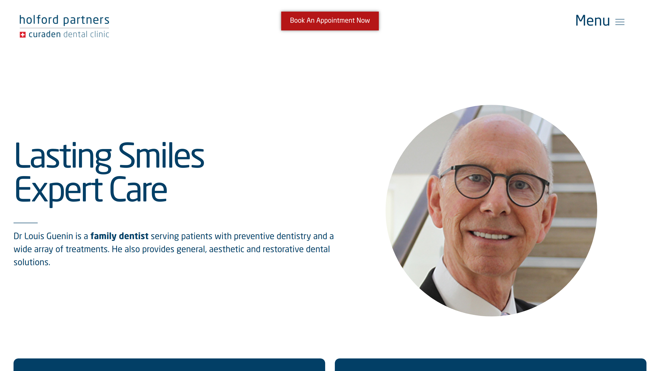 Website screenshot for Dr. Louis Guenin, London