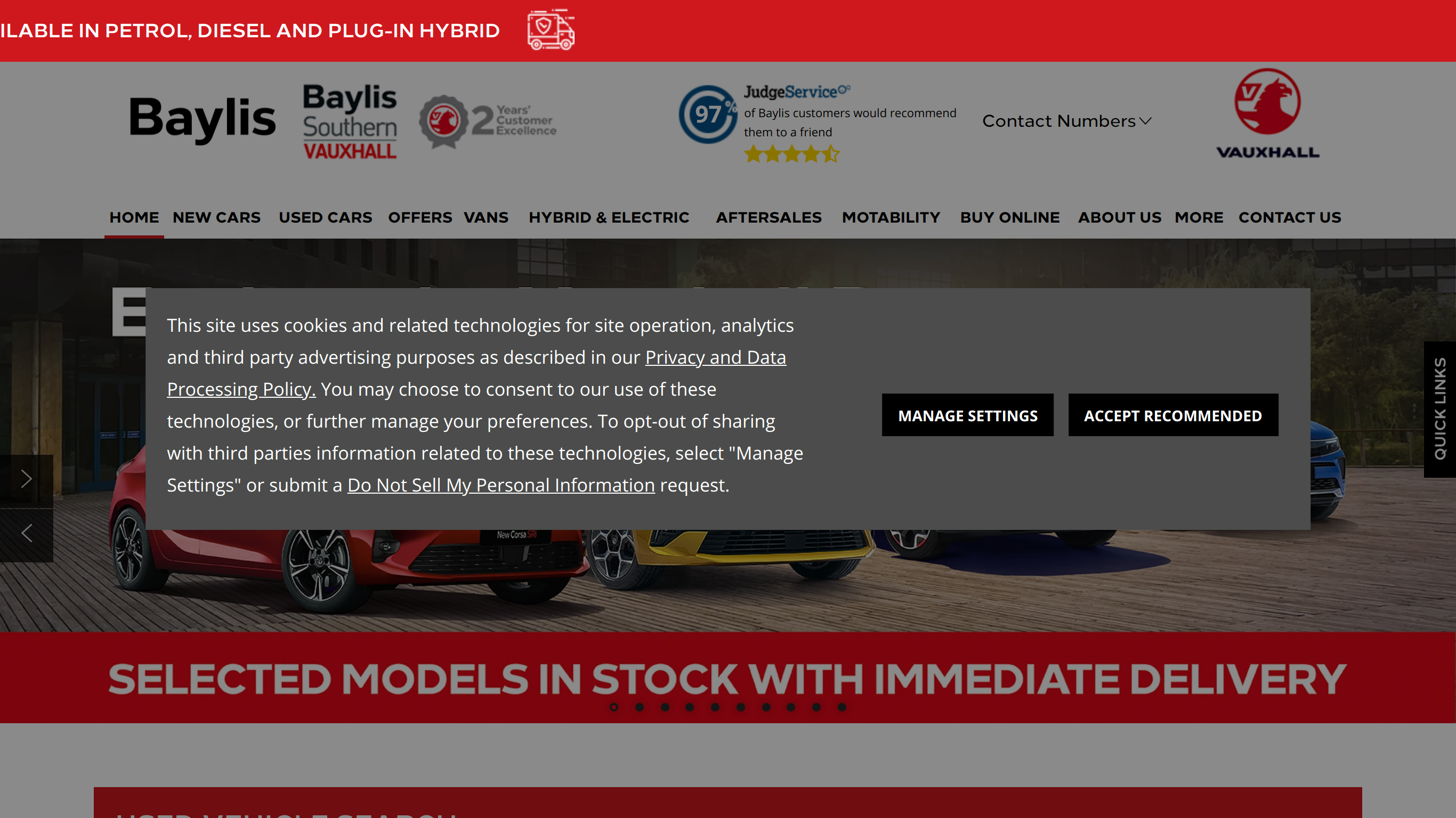 Baylis Vauxhall screenshot taken from http://www.baylis.uk.com/