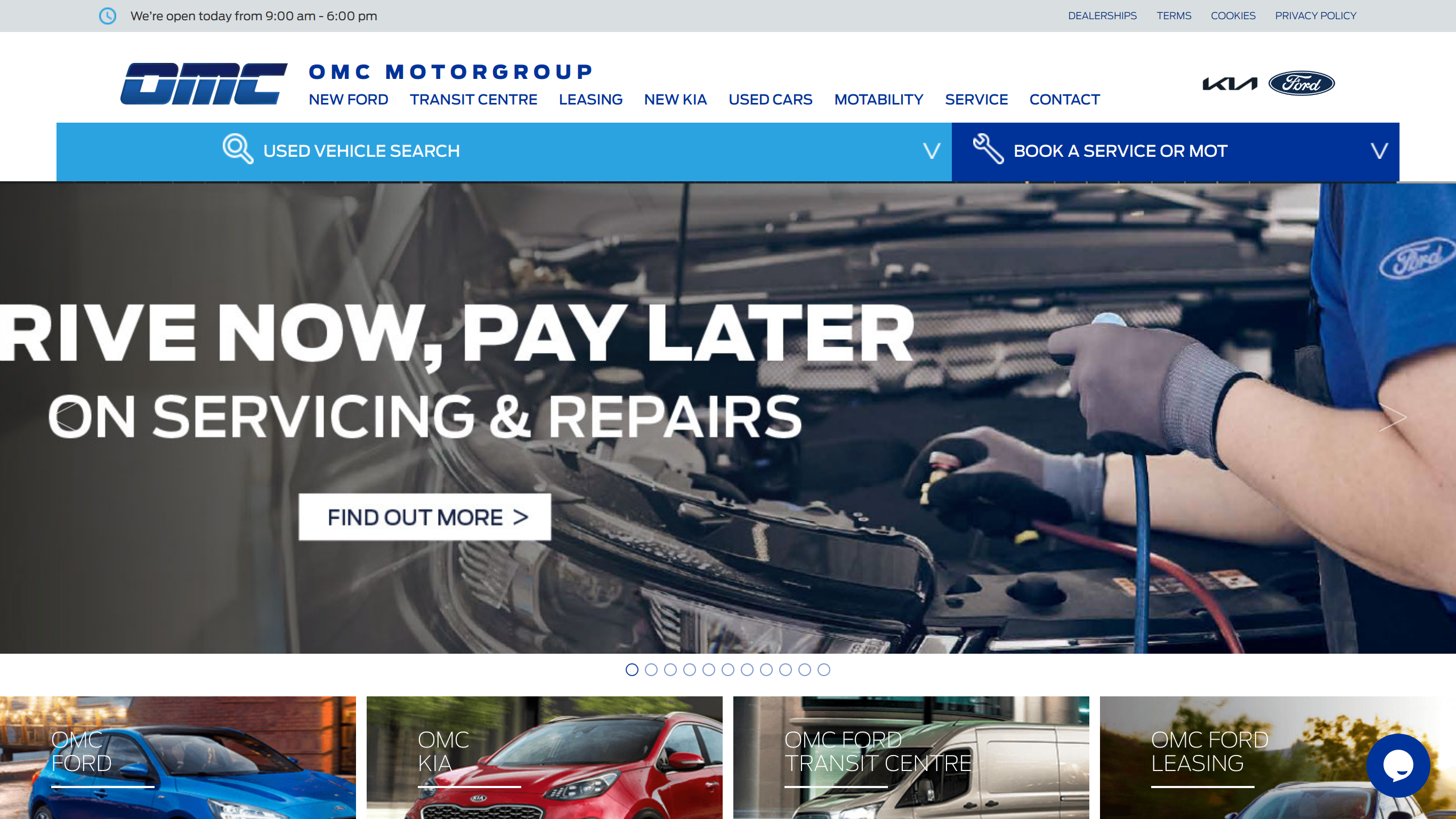 OMC Ford screenshot taken from www.omcford.co.uk