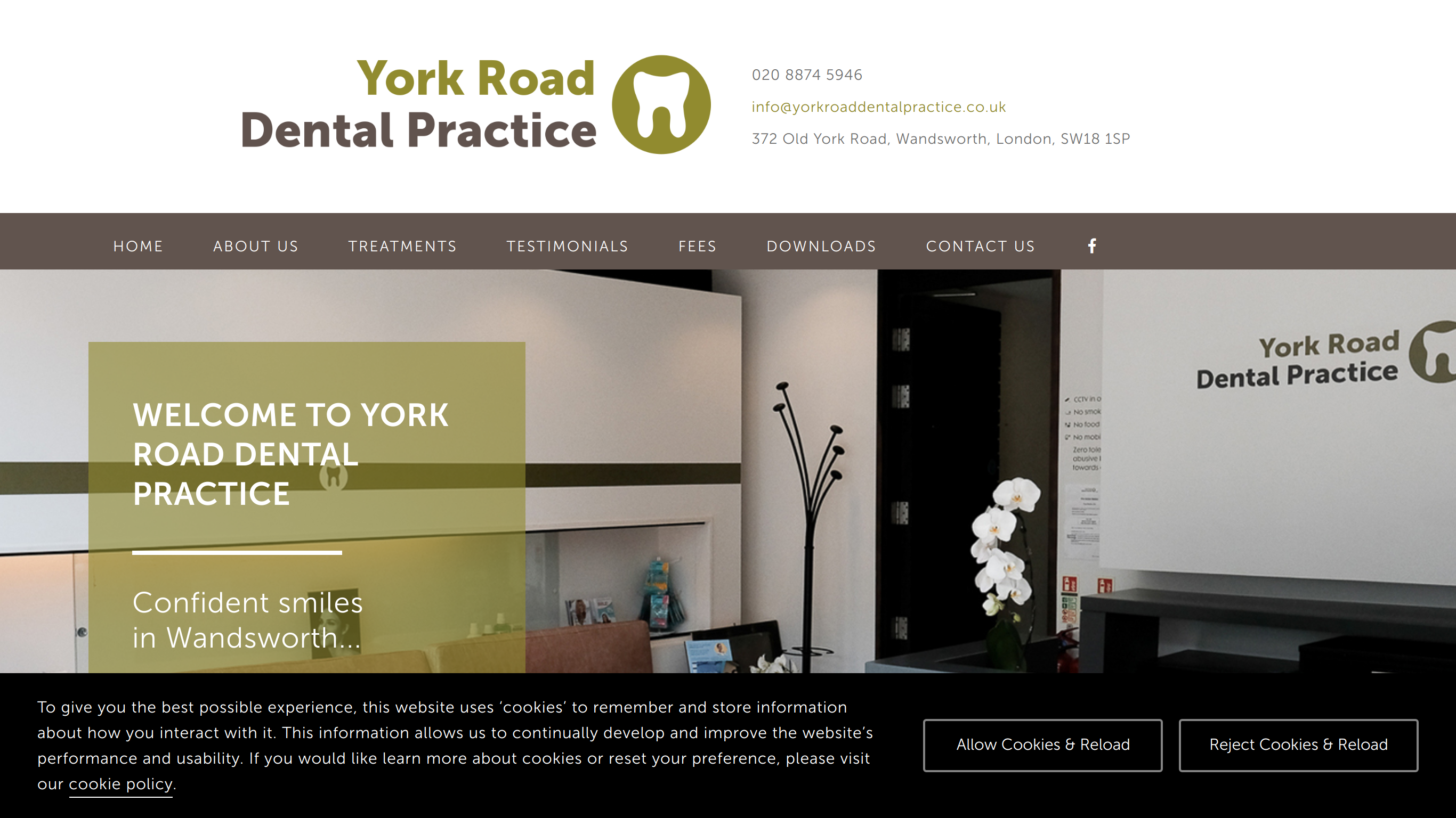screenshot taken from yorkroaddentalpractice.co.uk