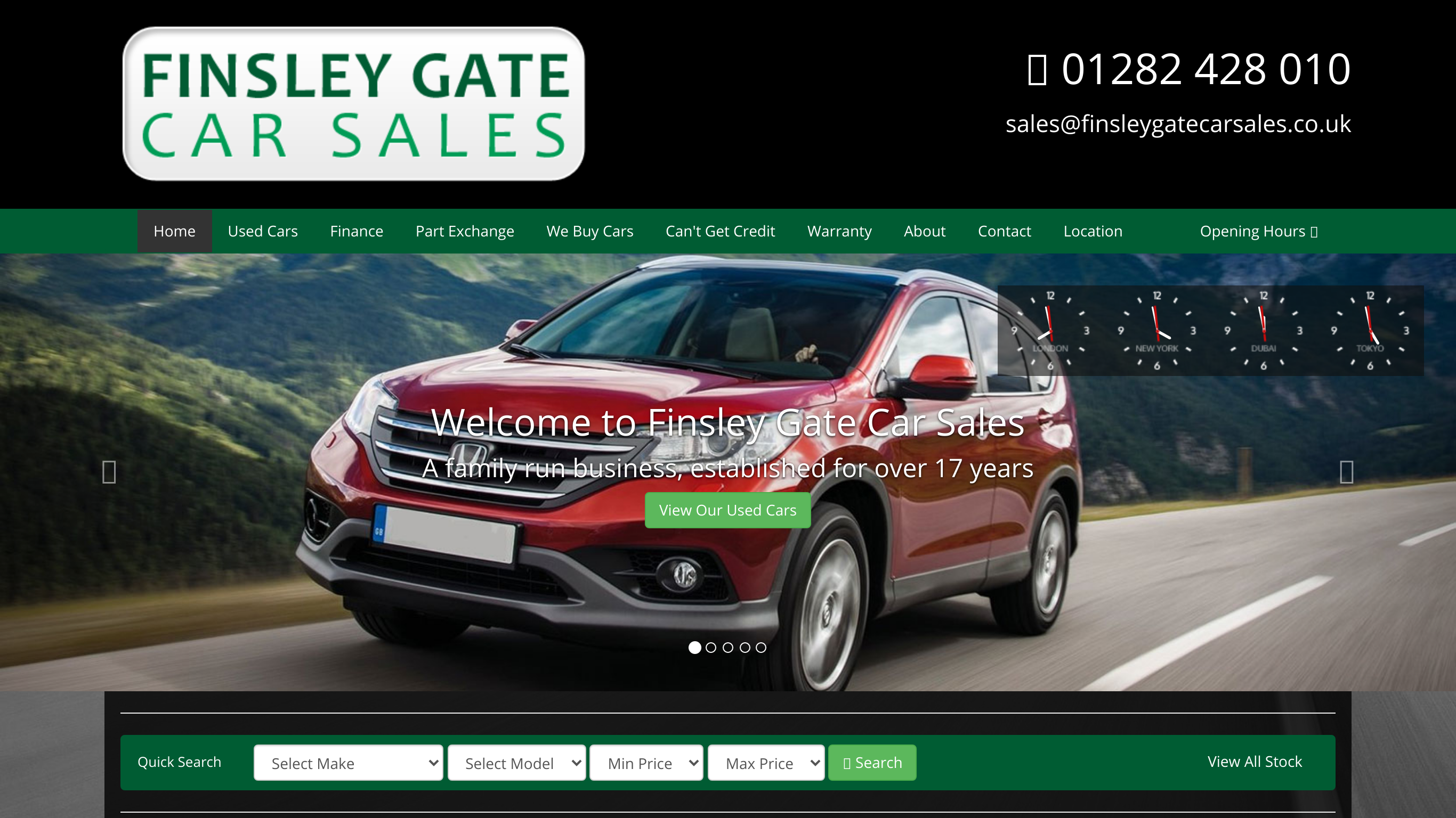 Finsley Gate Car Sales Ltd screenshot taken from http://www.finsleygatecarsales.co.uk/