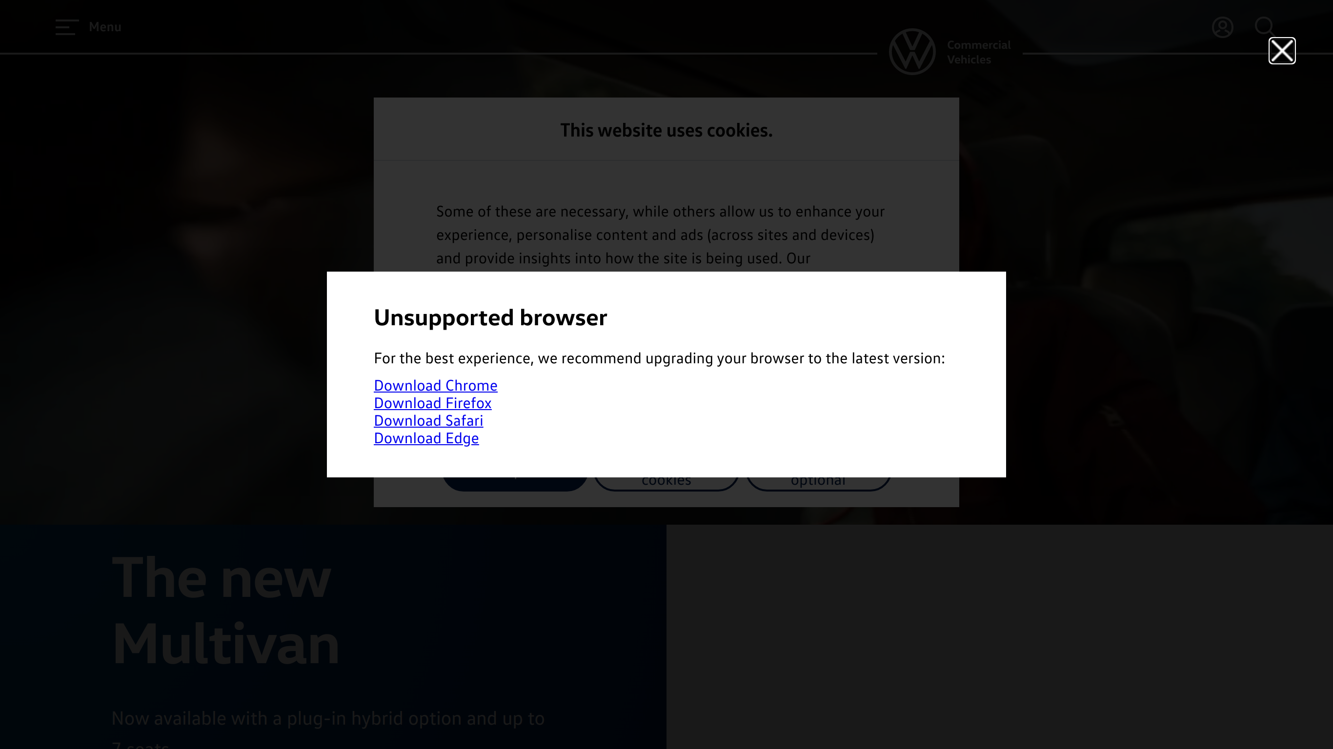 South Hereford Van Centre screenshot taken from www.volkswagen-vans.co.uk
