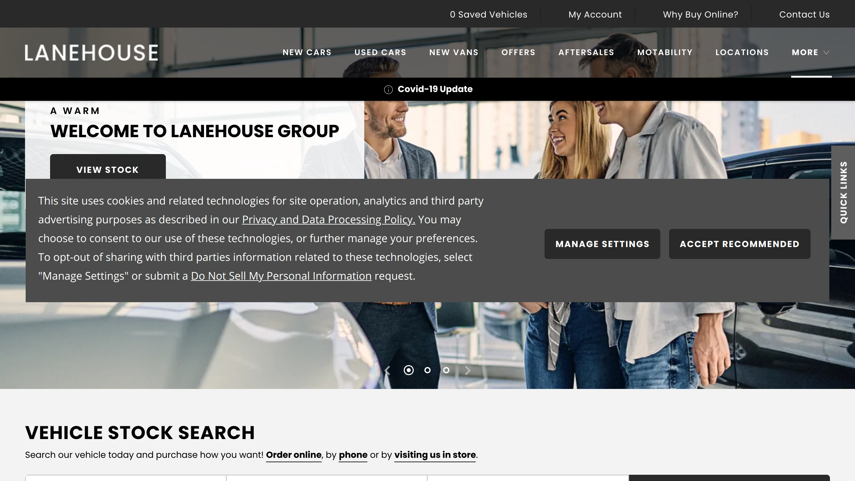 Lanehouse Service Station Ltd screenshot taken from www.lanehousevauxhall.co.uk