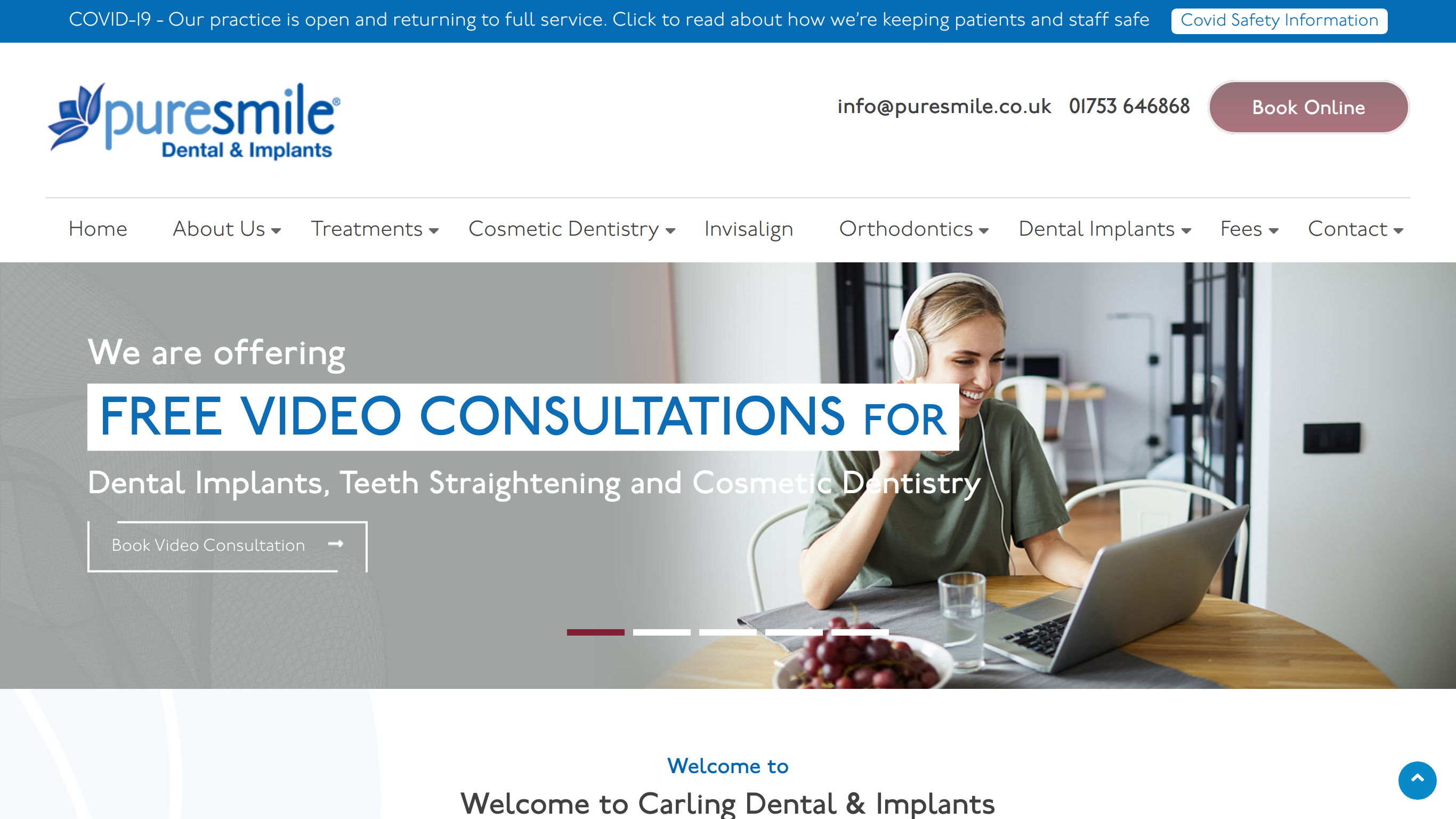 Website screenshot for Apollonia Dental Surgery, London