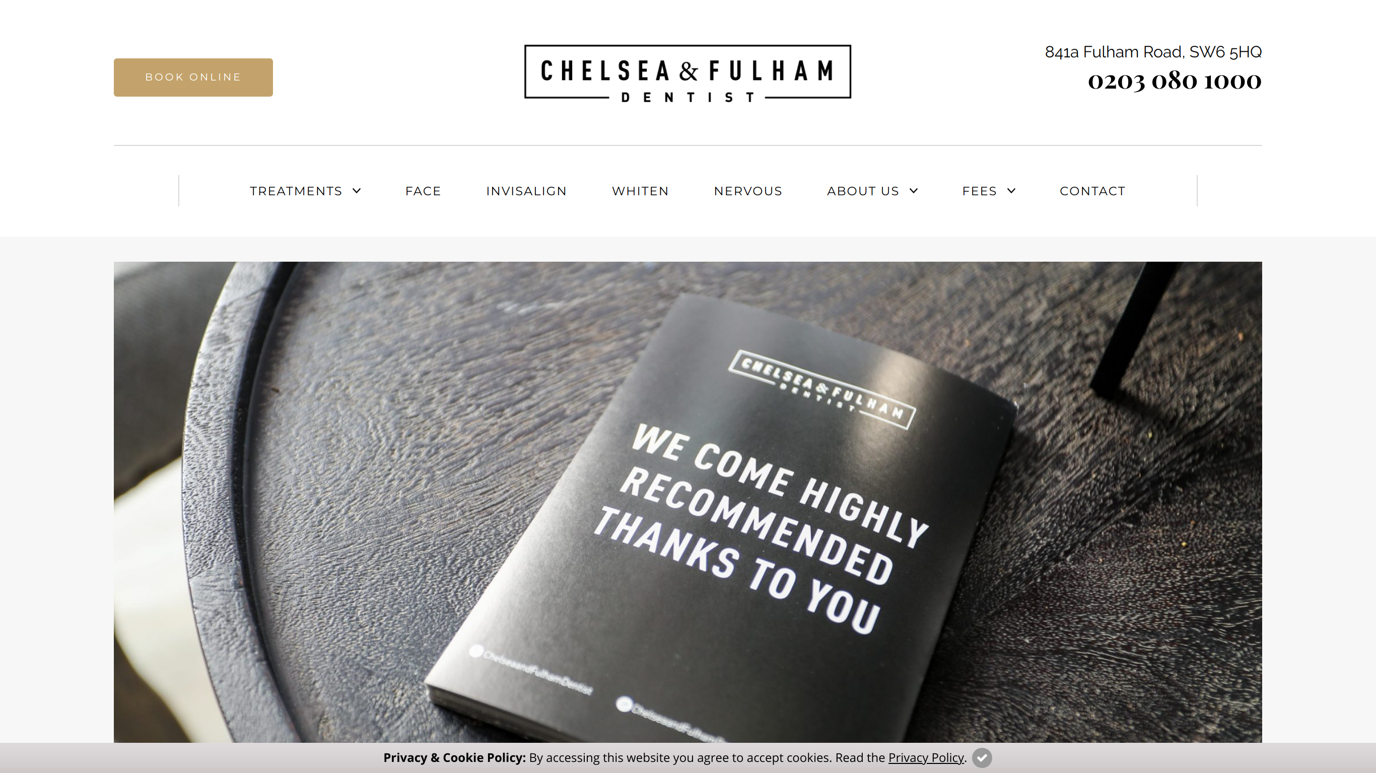 screenshot taken from chelseaandfulhamdentist.co.uk